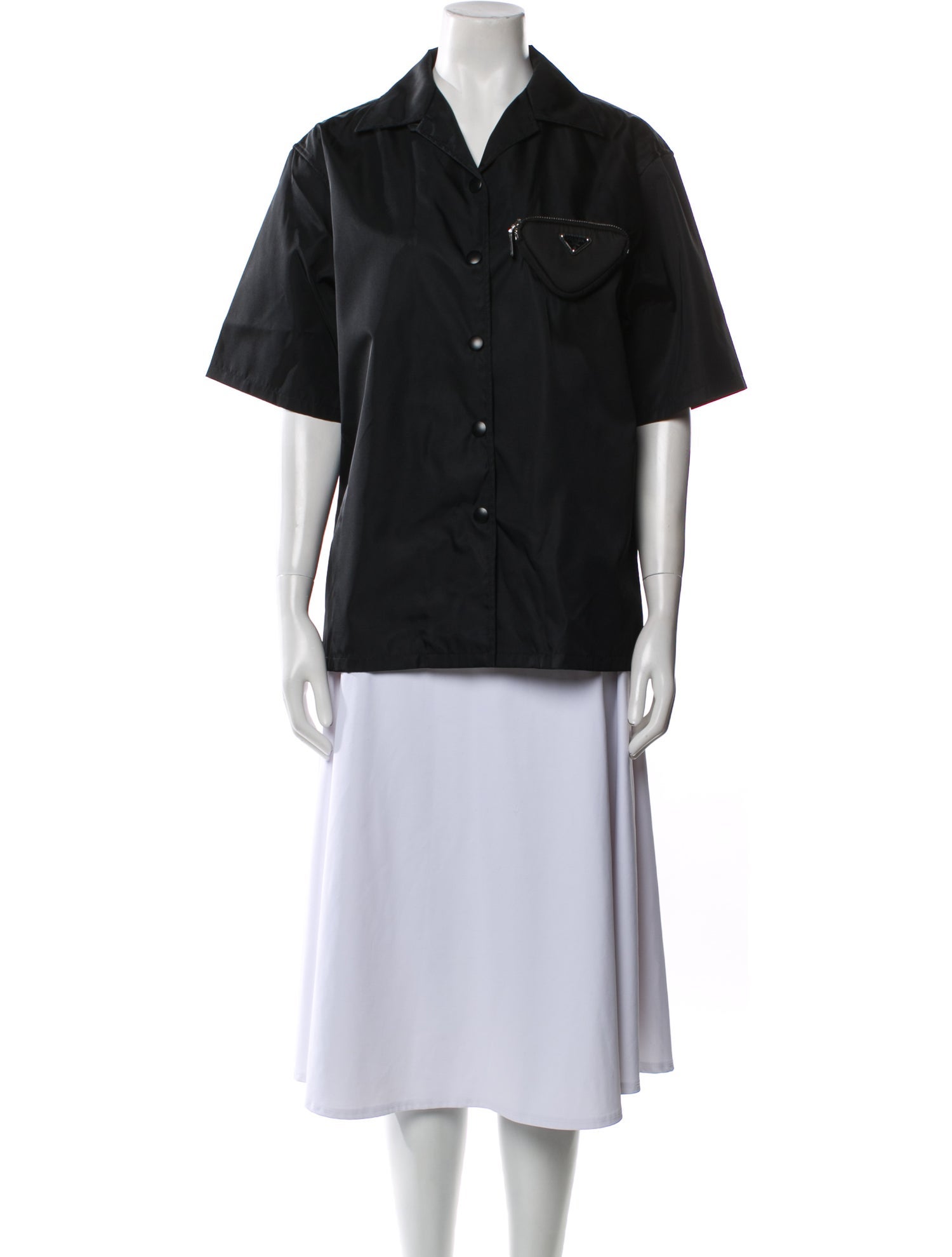 Prada 2021 Re-Nylon Button-Up Top