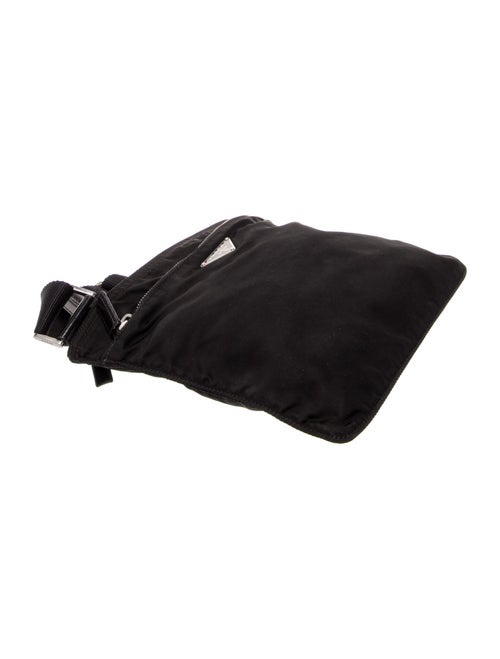 Prada Enameled Metal Triangle Crossbody Bag