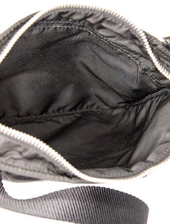 Prada Enameled Metal Triangle Crossbody Bag