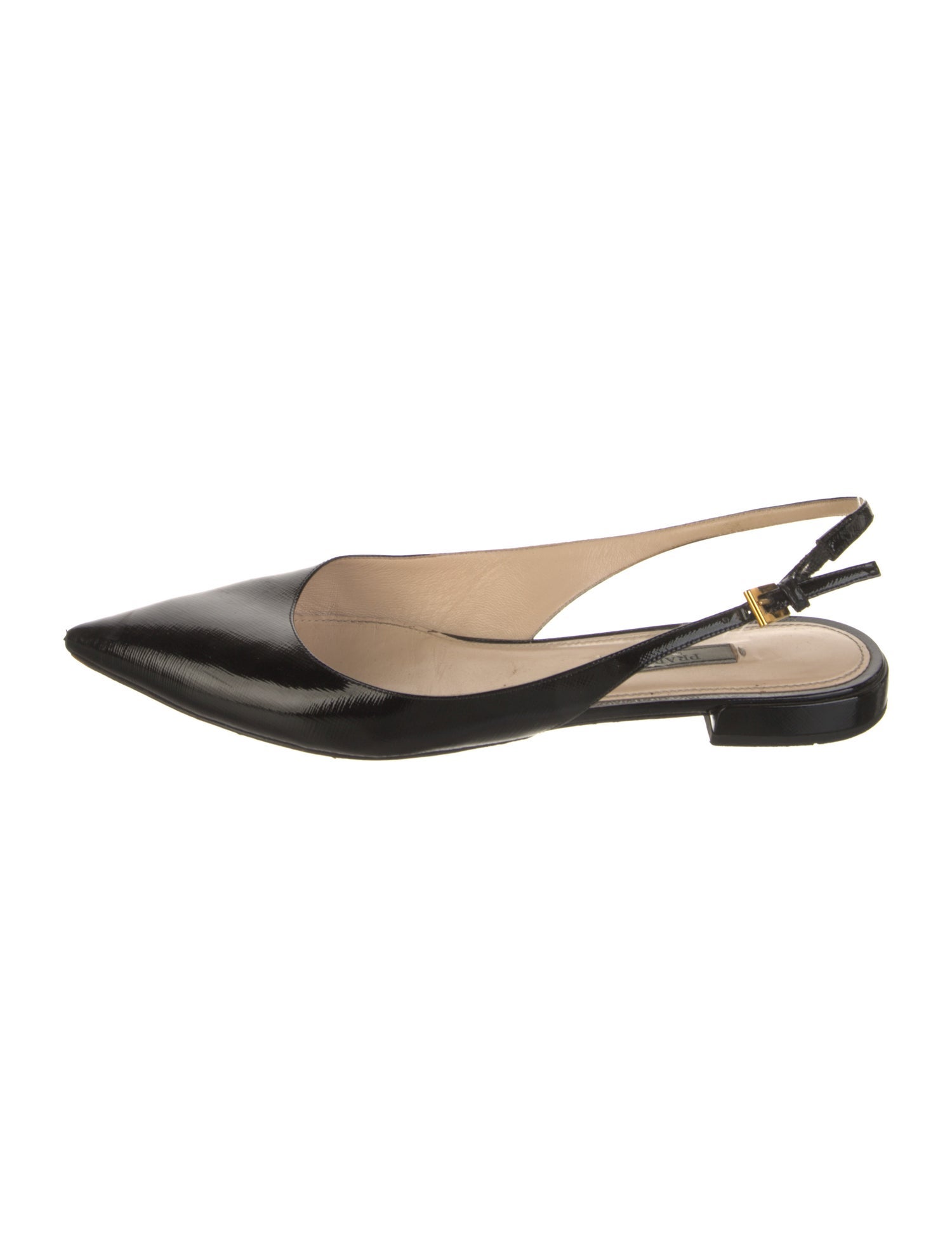Prada Patent Leather Slingback Flats