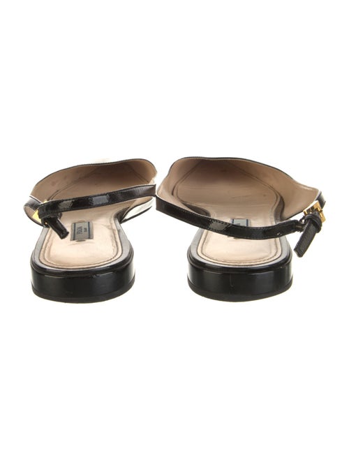 Prada Patent Leather Slingback Flats
