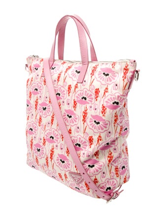 Prada Enameled Metal Triangle Fiocco