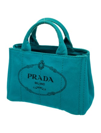 Prada Canvas Top Handle Bag
