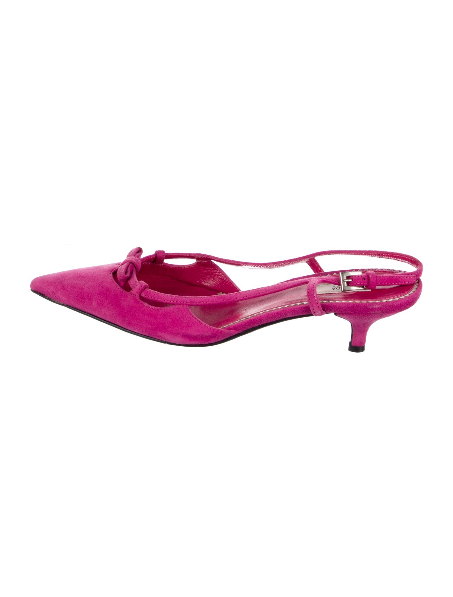 Prada Suede Slingback Flats