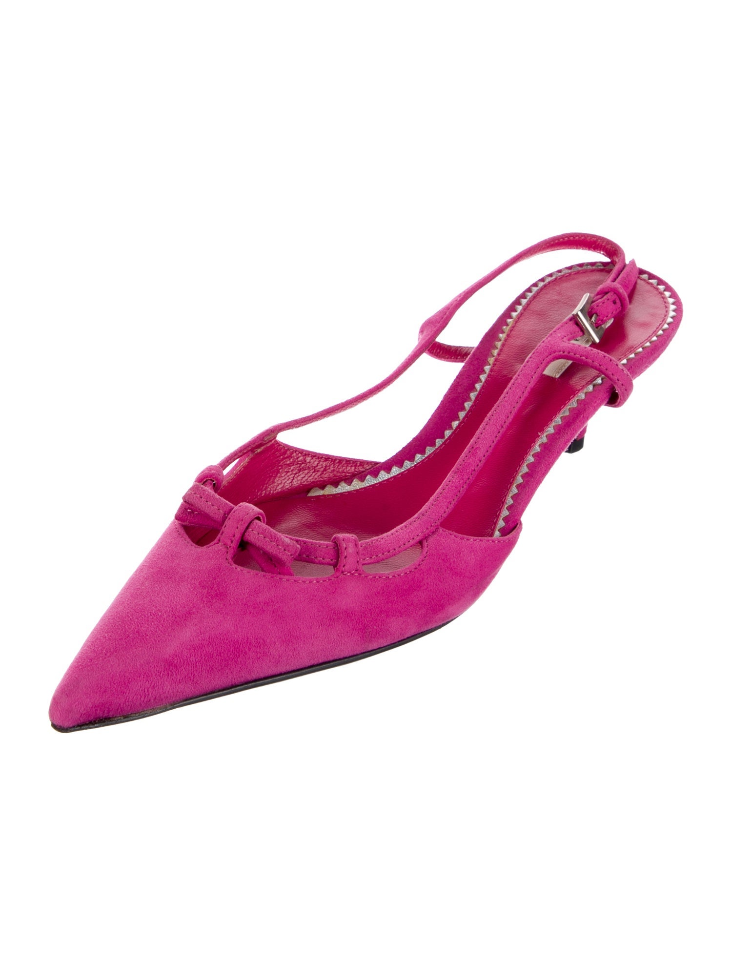 Prada Suede Slingback Flats