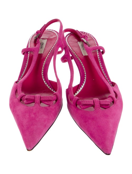 Prada Suede Slingback Flats