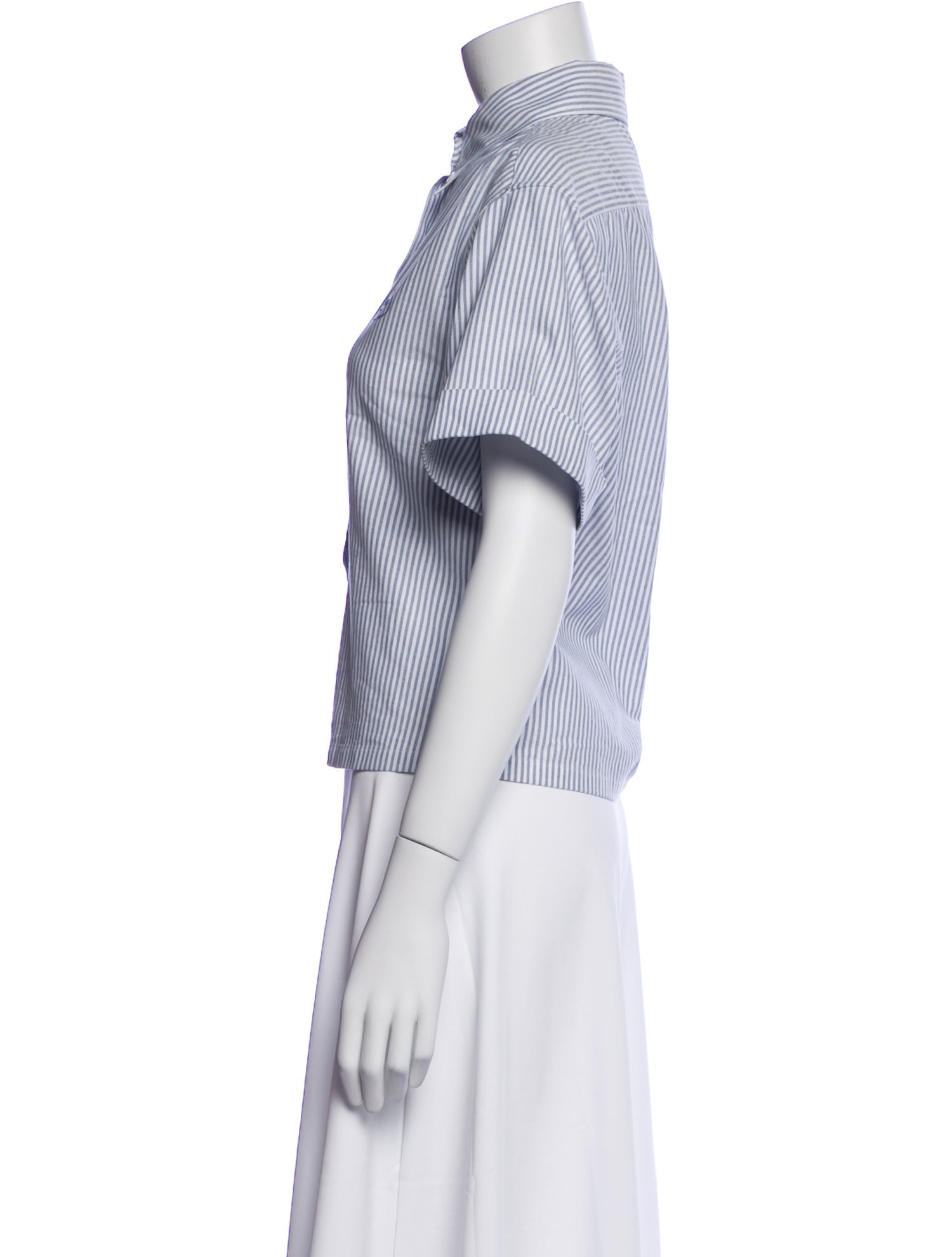 Prada 2023 Striped Button-Up Top