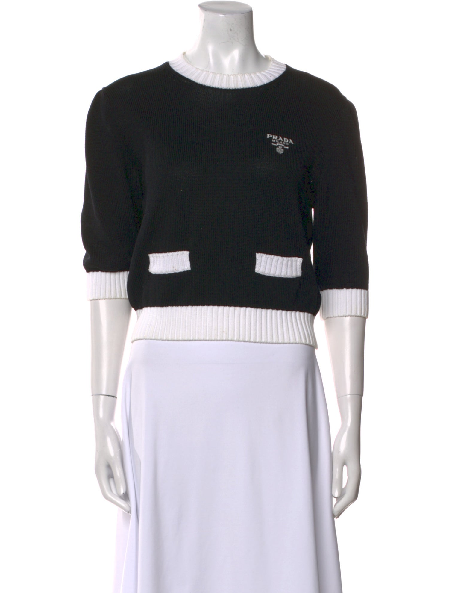 Prada 2021 Graphic Print Crop Top