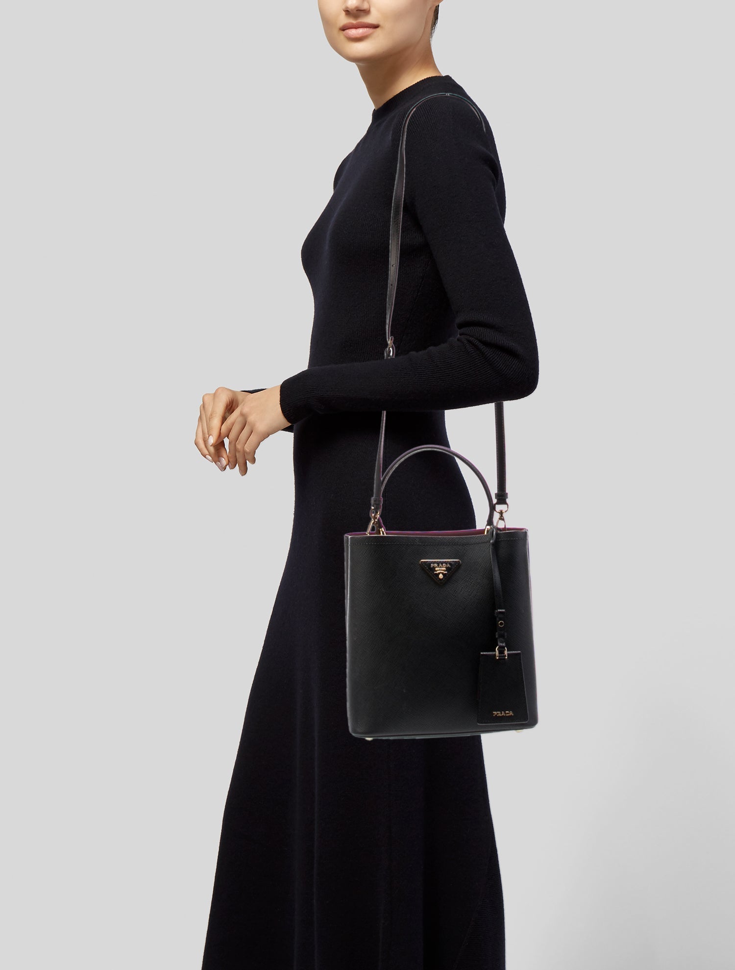 Prada Saffiano Leather Panier Medium