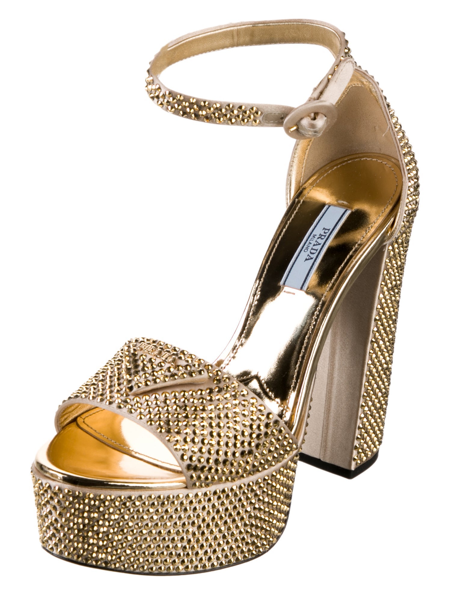 Prada Crystal Embellishments Sandals w/ Tags