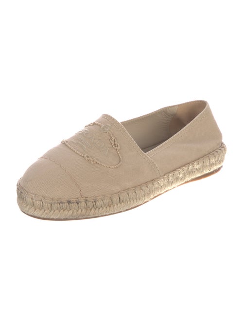 Prada Canvas Embroidered Accent Espadrilles