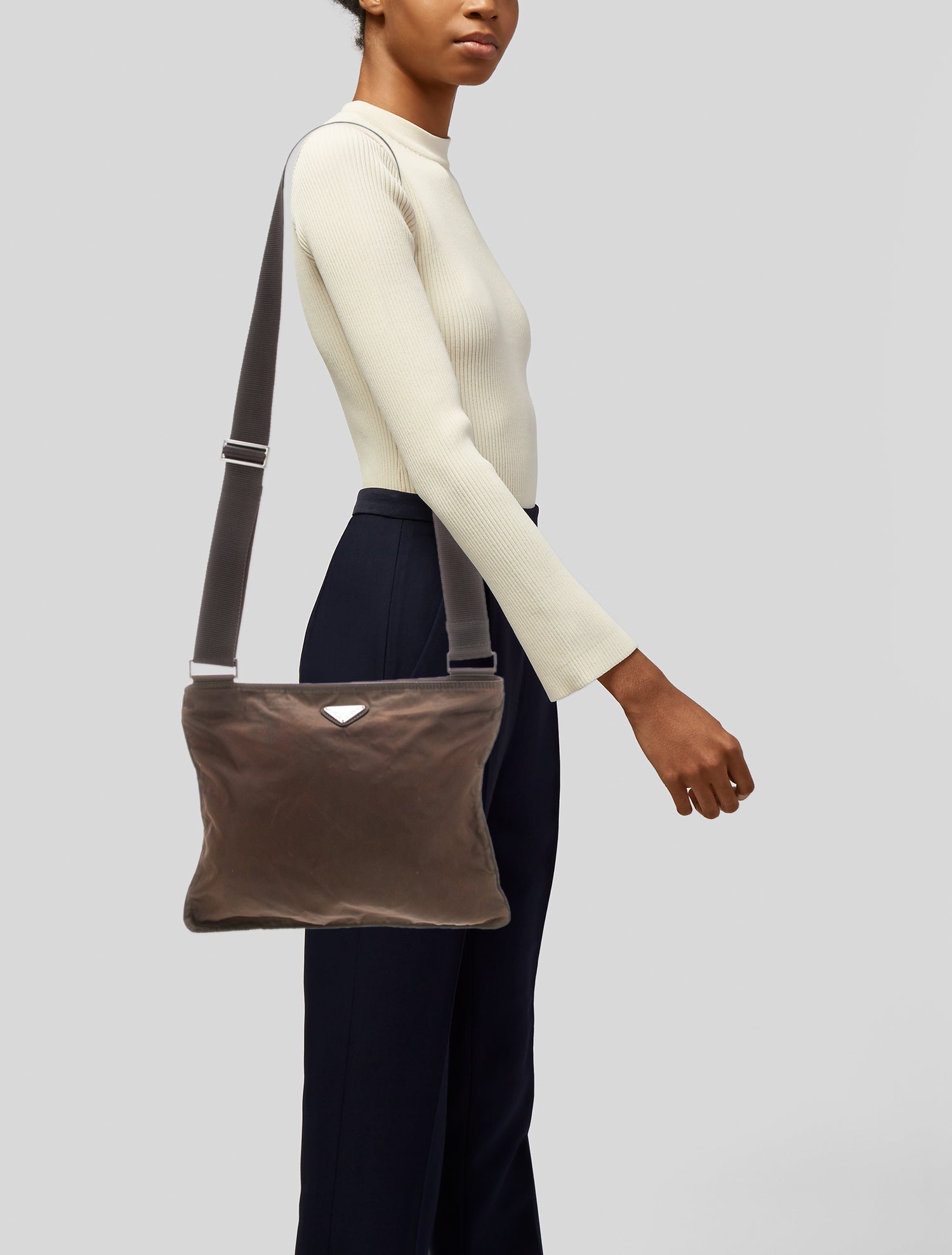 Prada Vela Nylon Messenger Bag Vintage