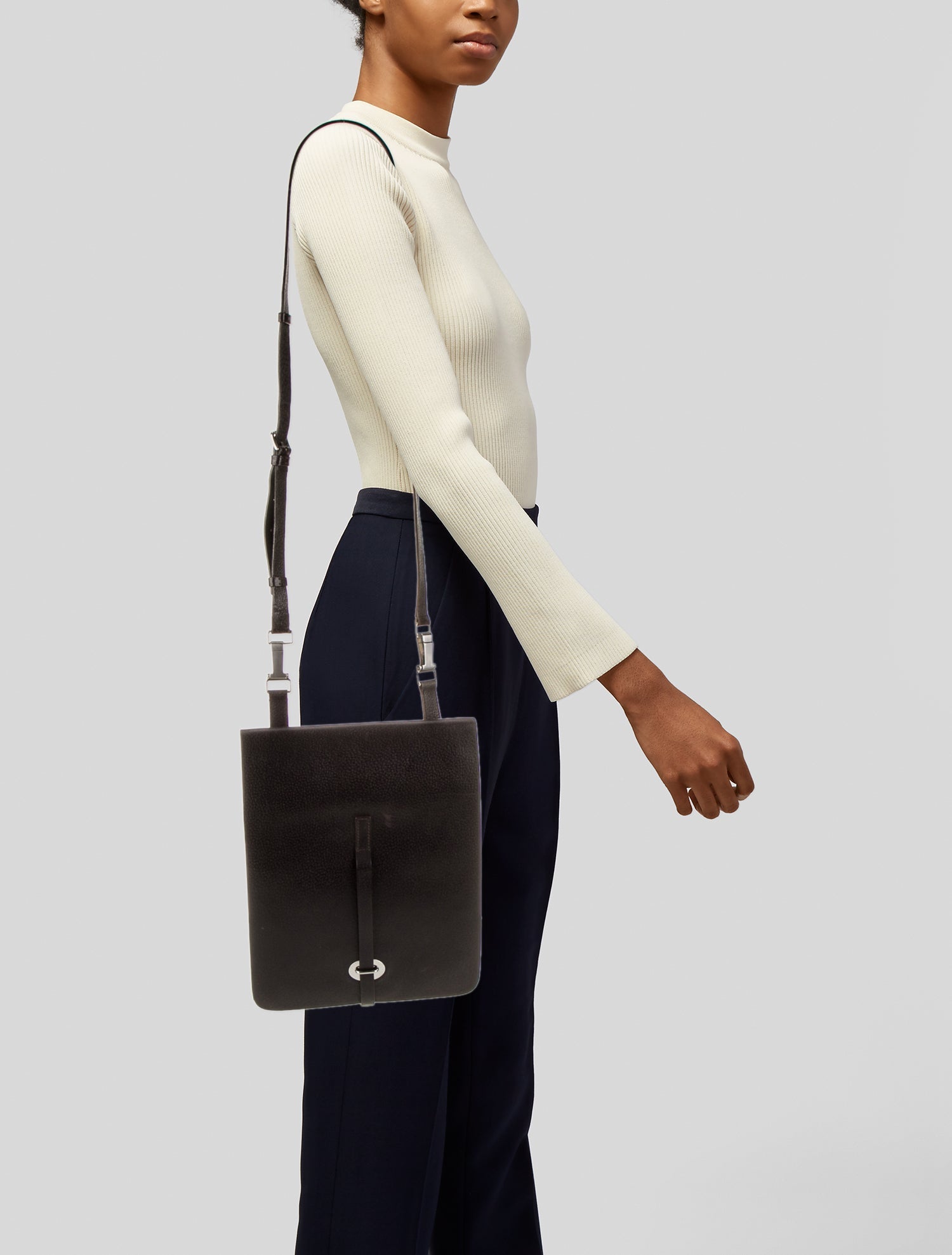 Prada Leather Messenger Bag