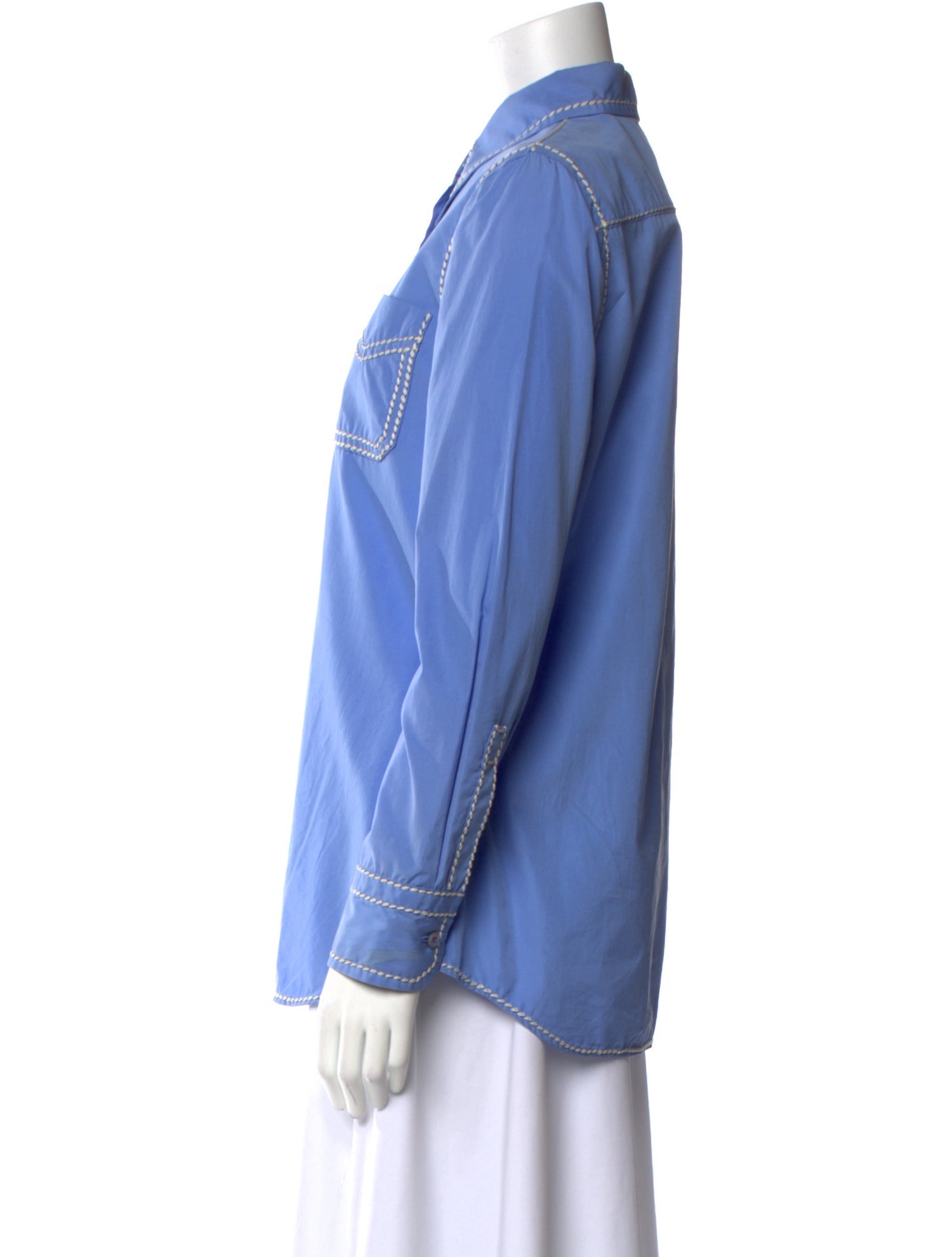 Prada 2015 Long Sleeve Button-Up Top