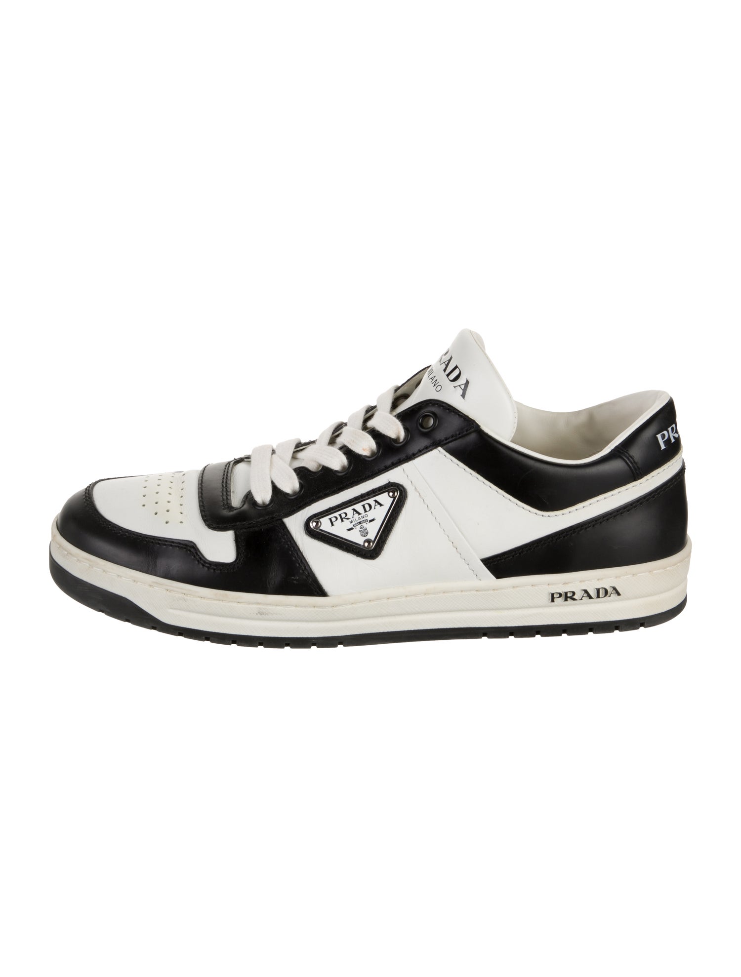 Prada Leather Printed Sneakers