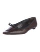 Prada Embossed Leather Flats