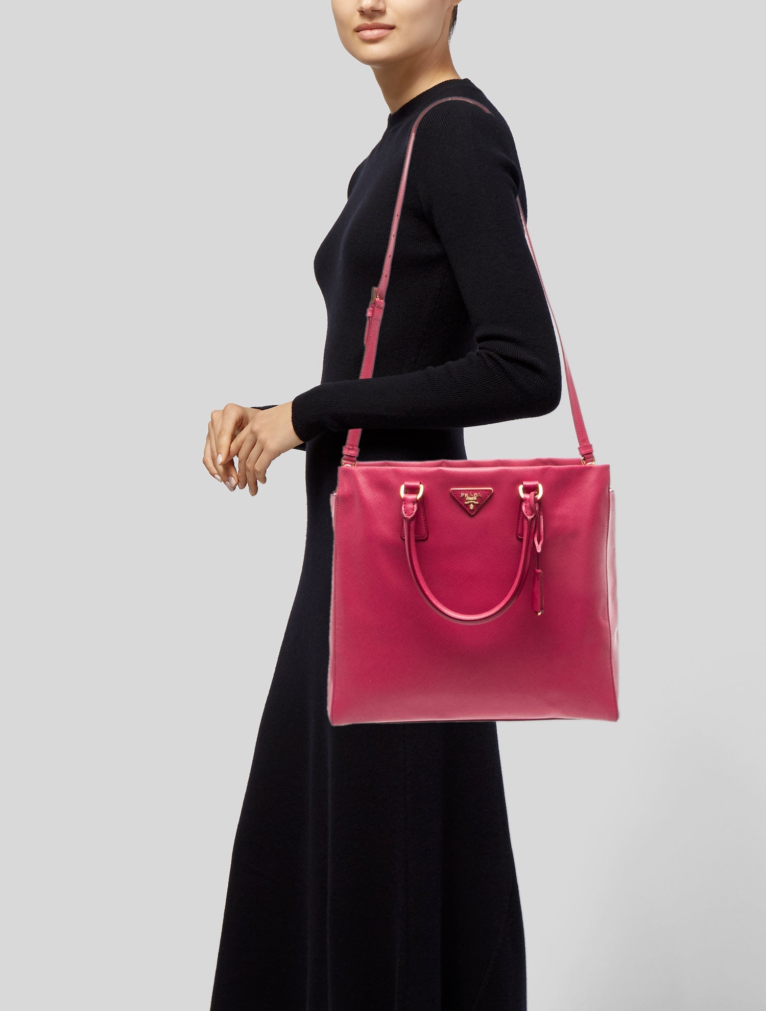 Prada Saffiano Lux Leather Top Handle Bag