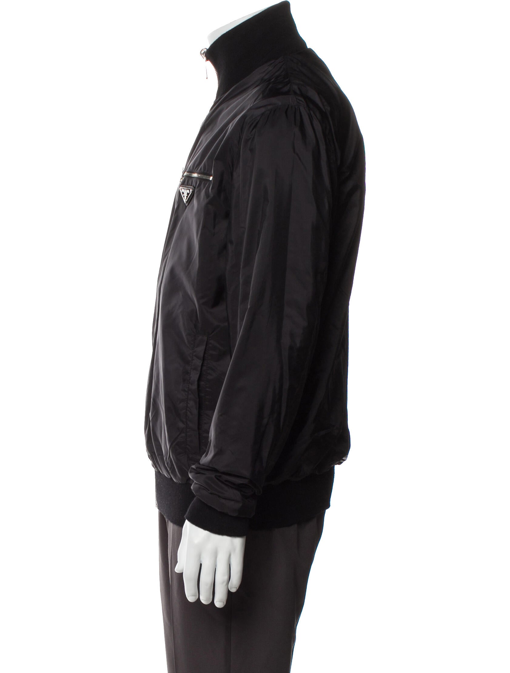 Prada 2019 Enameled Metal Triangle Windbreaker