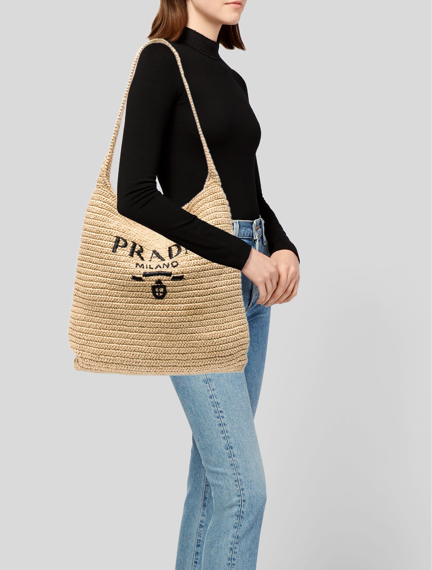 Prada Enameled Metal Triangle Crossbody Bag