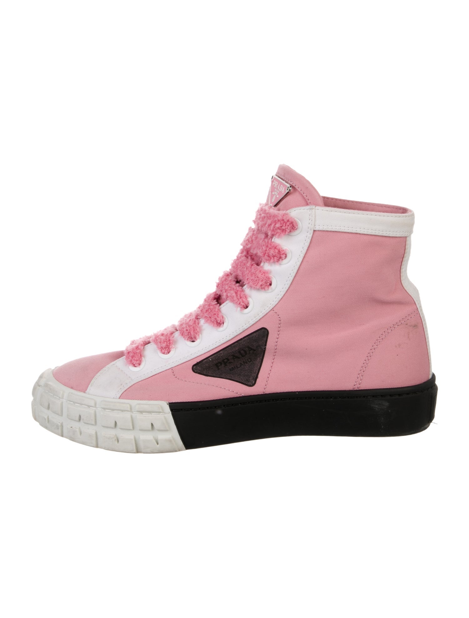Prada Canvas Wedge Sneakers