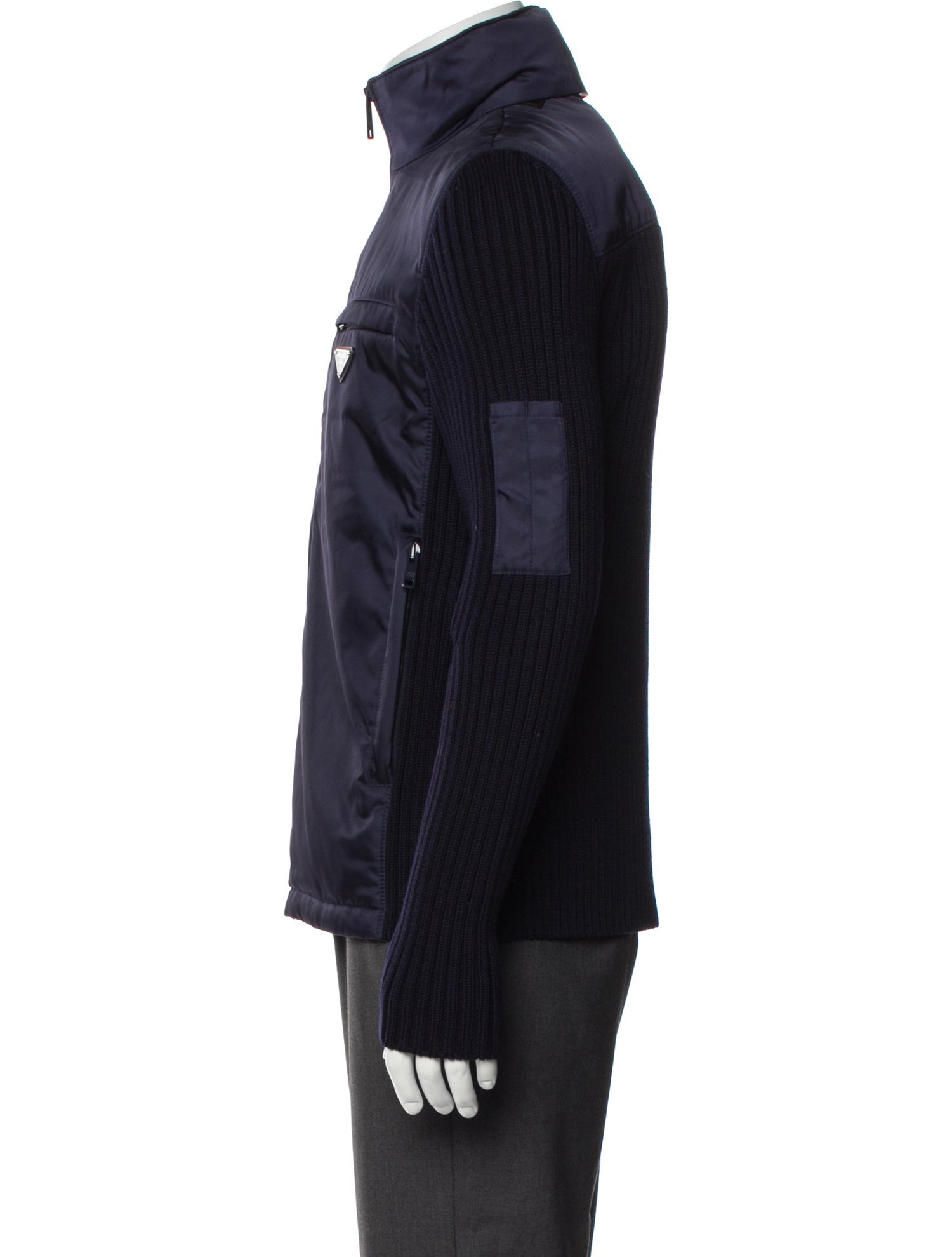 Prada 2018 Enameled Metal Triangle Windbreaker