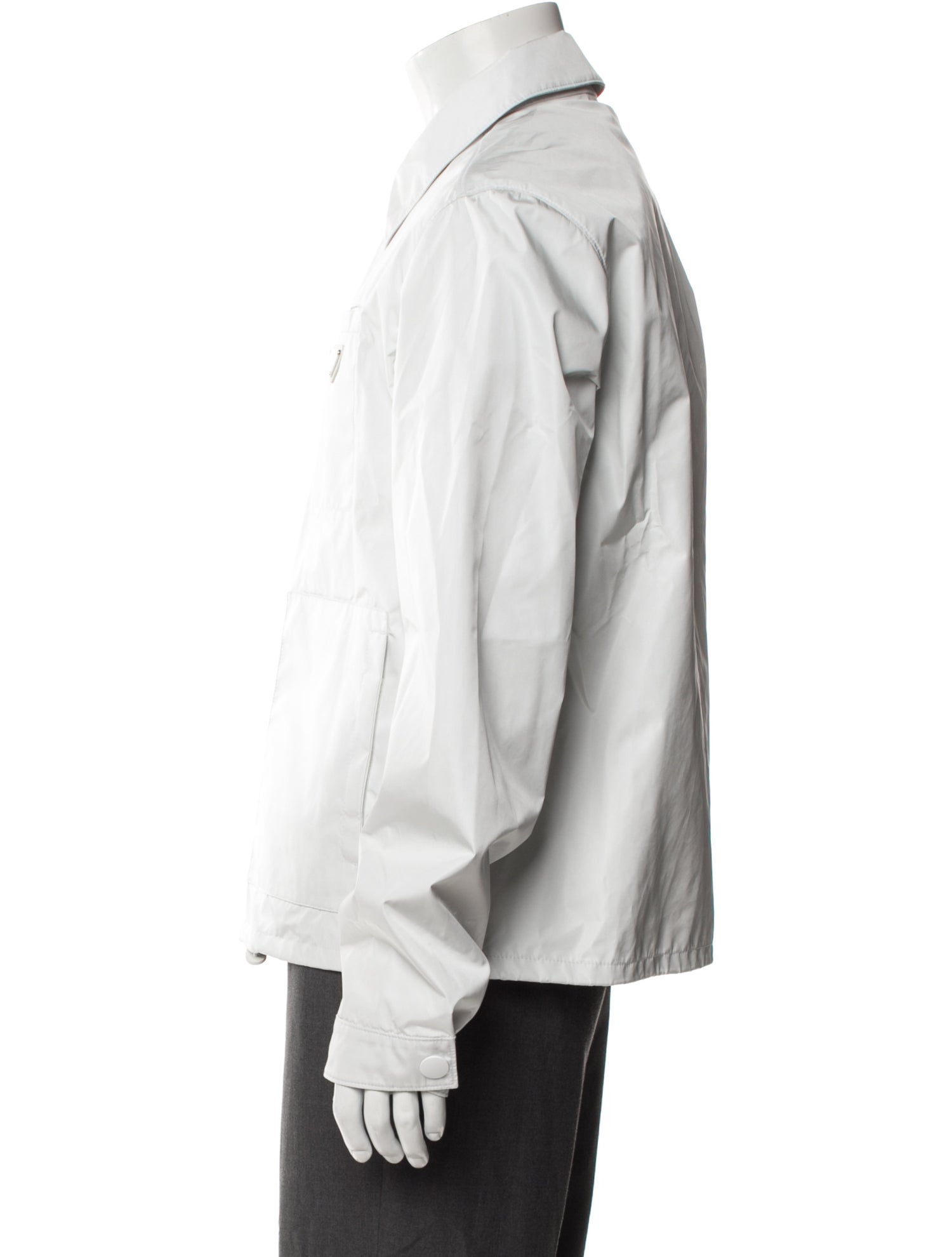 Prada 2023 Enameled Metal Triangle Windbreaker