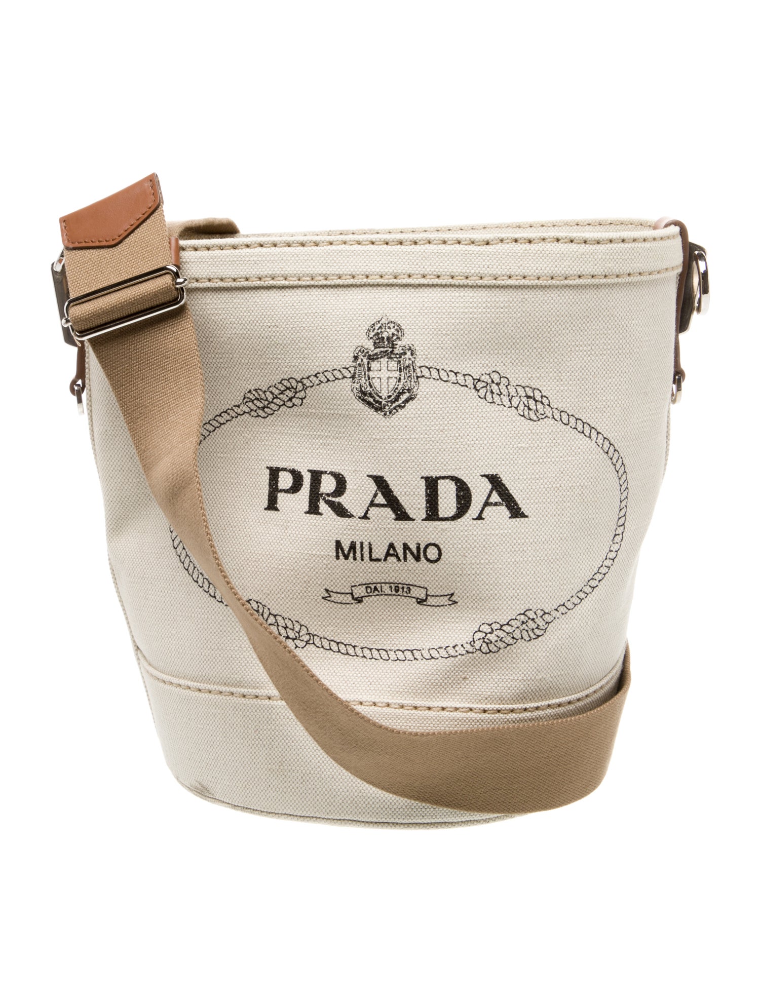 Prada Canvas Bucket Bag Small