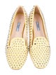 Prada Leather Studded Accents Loafers