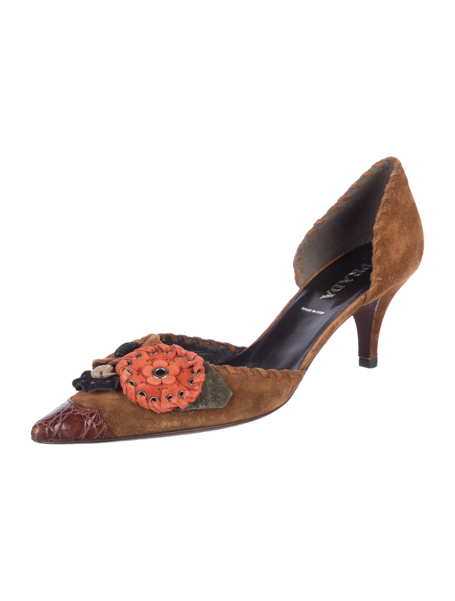 Prada Suede D'Orsay Pumps