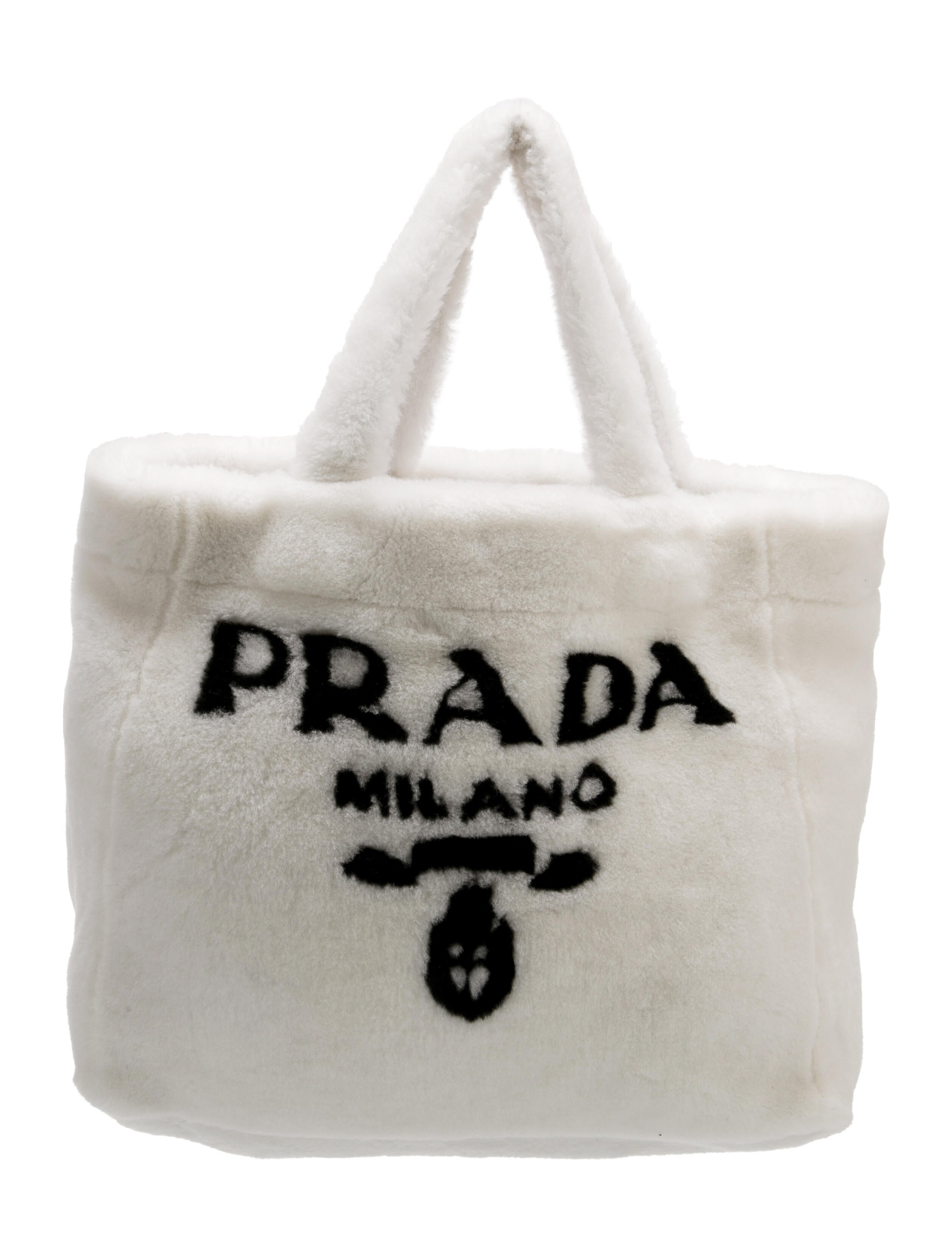 Prada Shearling Montone Shearling Tote Small w/ Tags