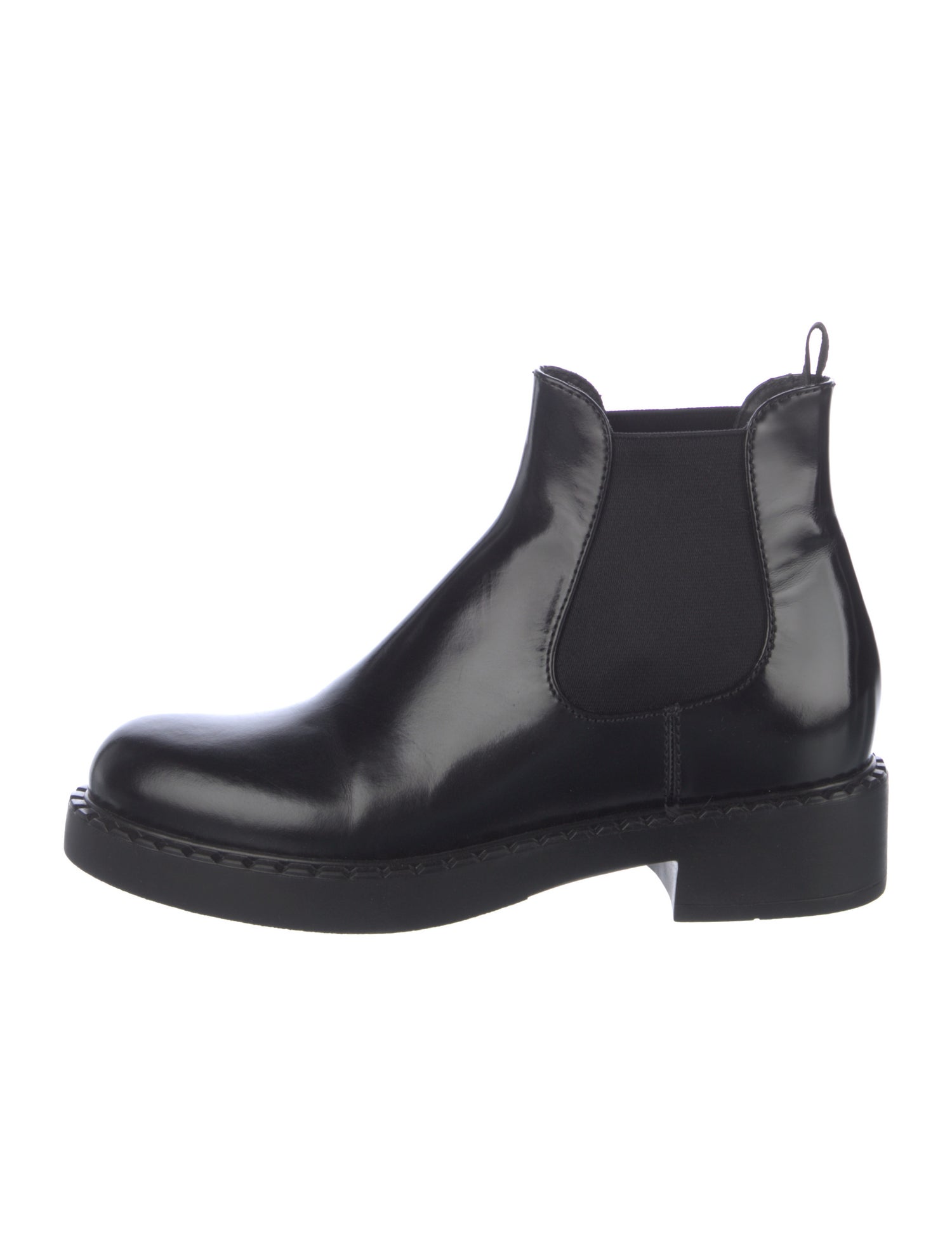 Prada Leather Chelsea Boots