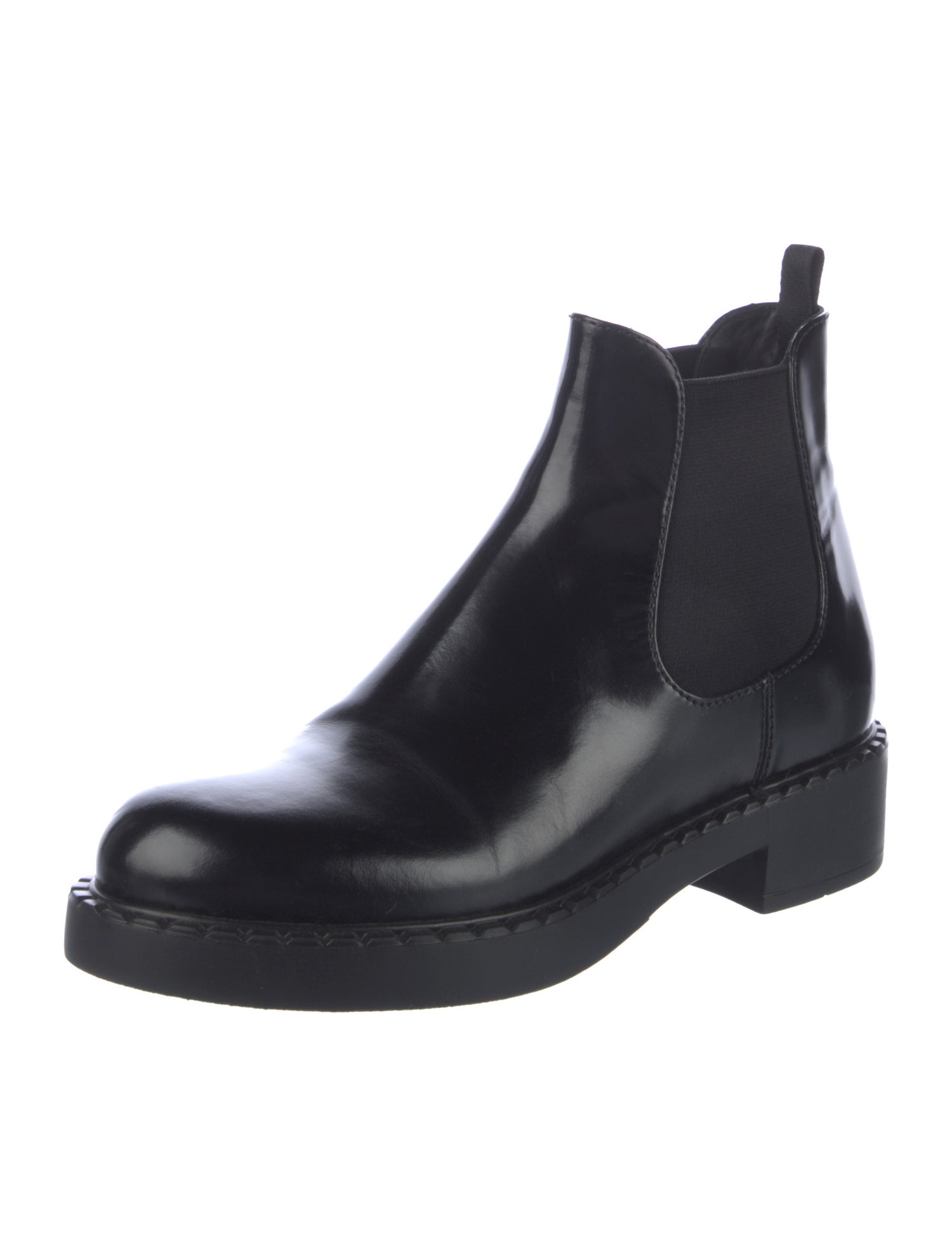 Prada Leather Chelsea Boots