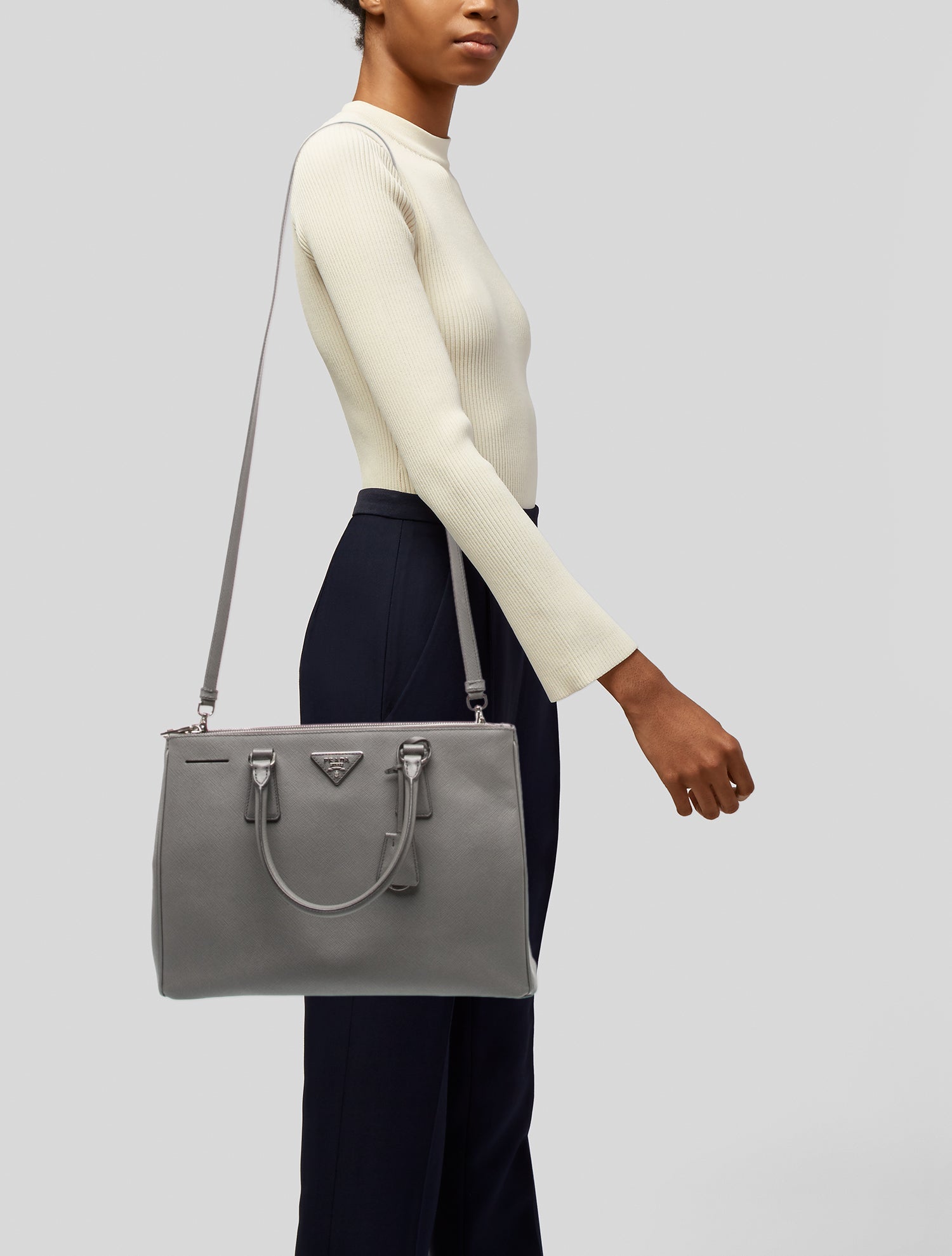 Prada Signature Galleria Double Zip Large