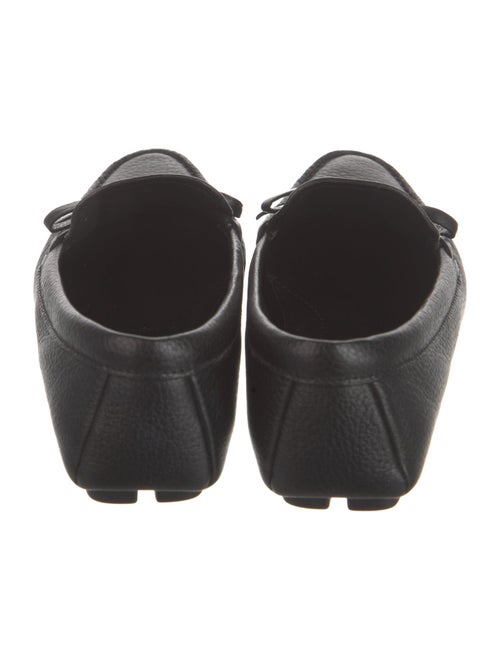 Prada Leather Bow Accents Loafers