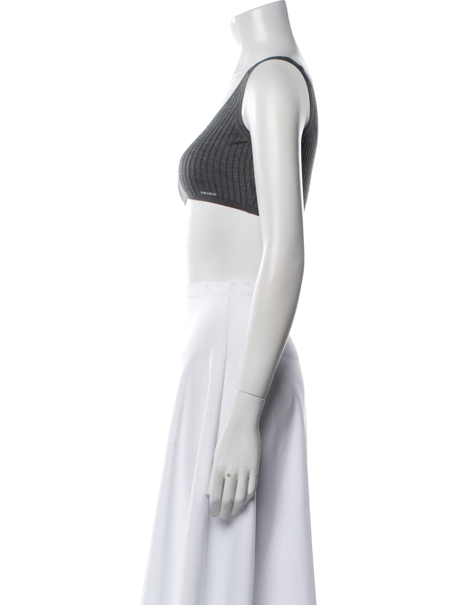 Prada 2020 Silk Crop Top