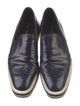 Prada Leather Lasercut Accents Loafers