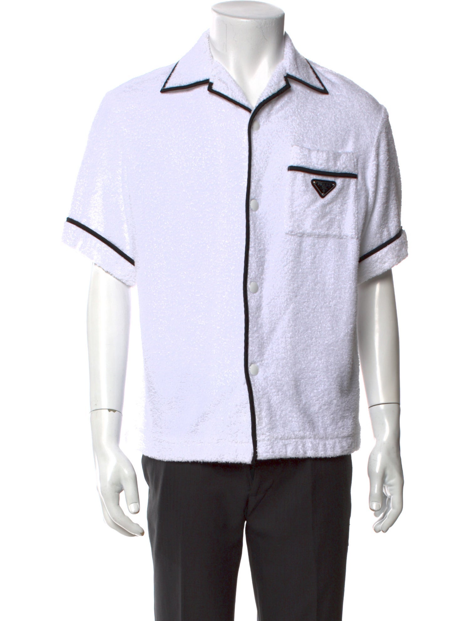 Prada 2021 Enameled Metal Triangle Shirt