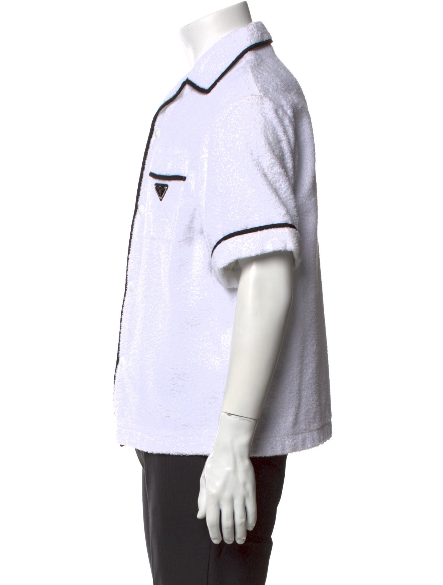 Prada 2021 Enameled Metal Triangle Shirt