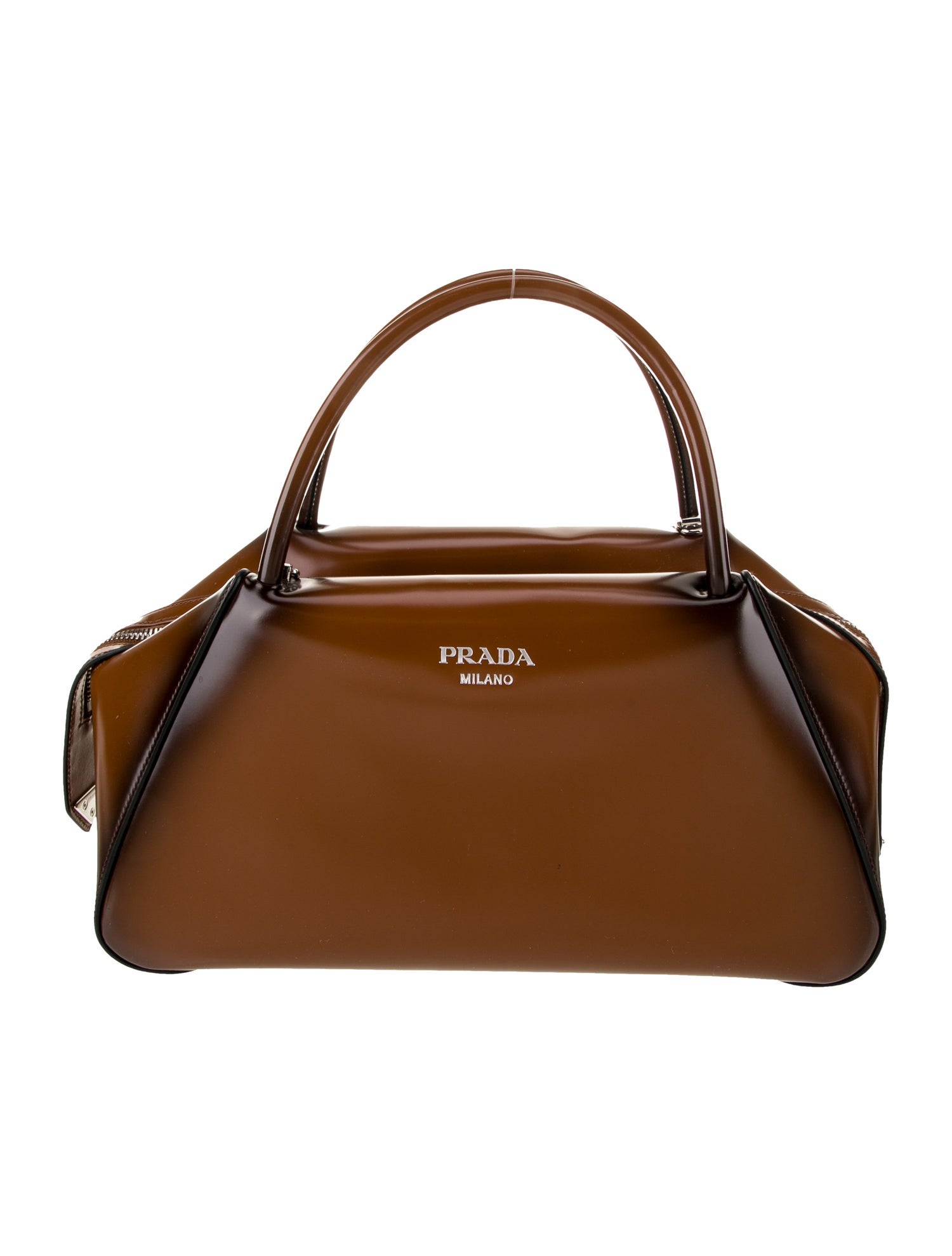 Prada Enameled Metal Triangle Supernova Medium