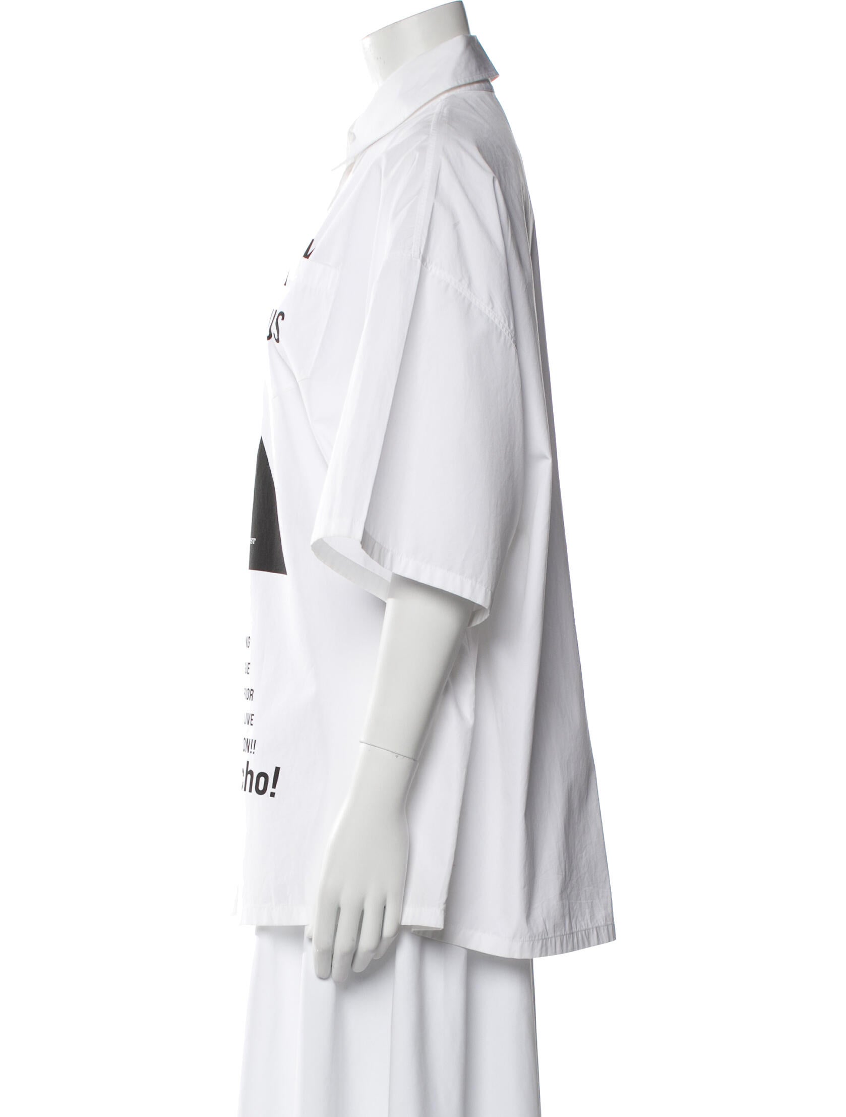 Prada 2021 Graphic Print Button-Up Top