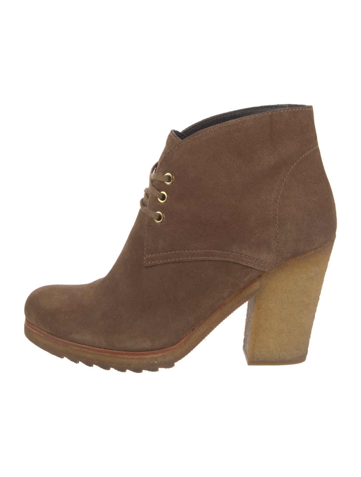 Prada Suede Lace-Up Boots