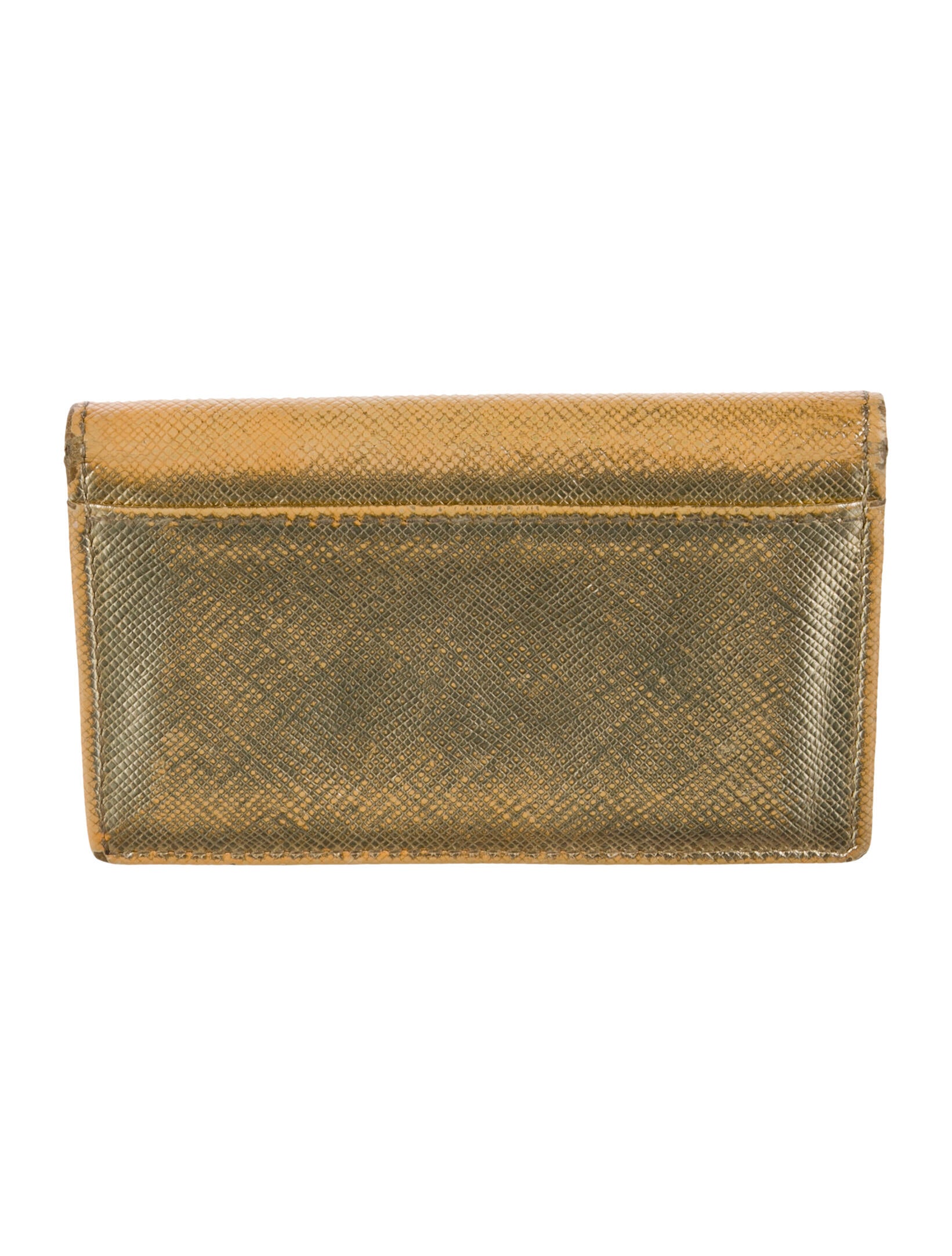 Prada Saffiano Metal Leather Card Holder