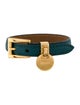 Prada Saffiano Leather Logo Charm Wrap Bracelet