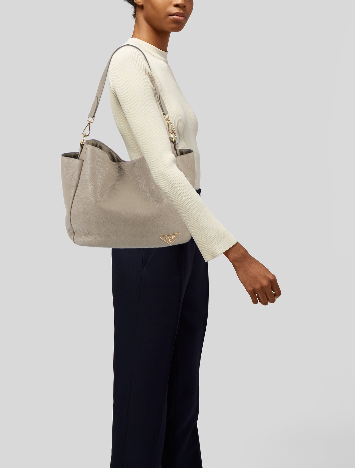 Prada Vitello Daino Leather Shoulder Bag