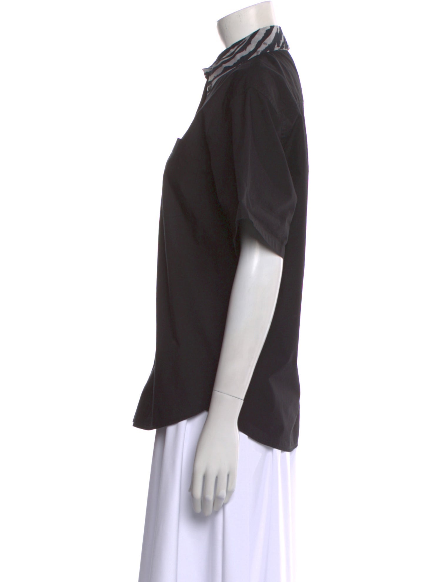 Prada 2018 Short Sleeve Button-Up Top