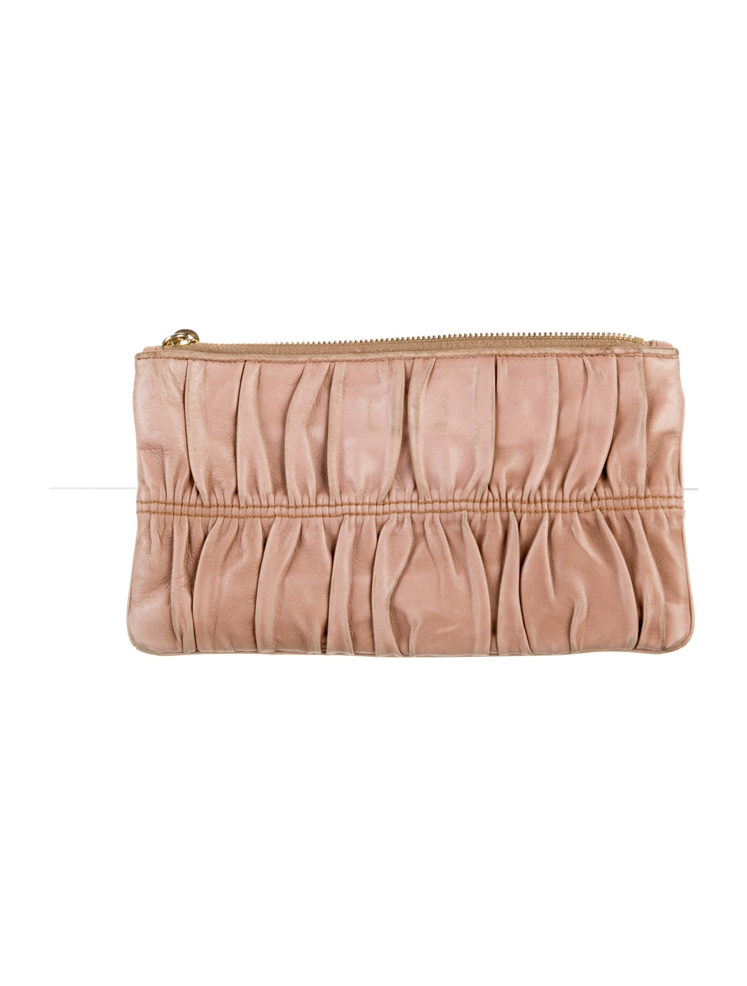 Prada Nappa Gaufre Leather Zip Wallet