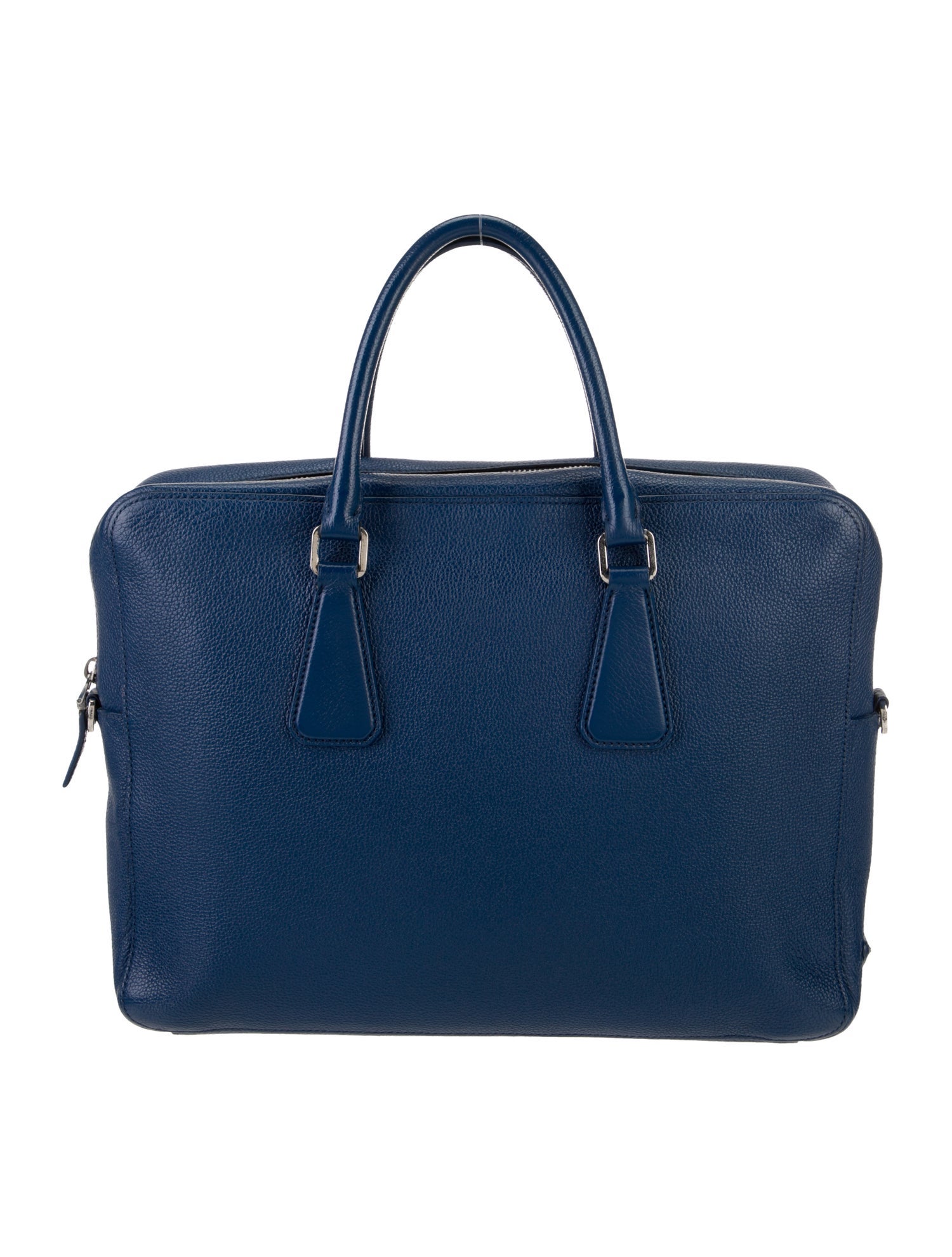 Prada Enameled Metal Triangle Briefcase