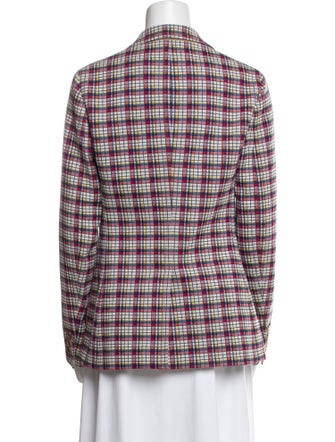 Prada 2017 Plaid Print Blazer