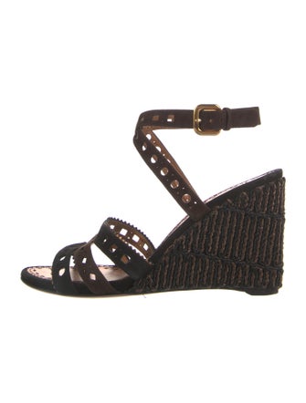 Prada Suede Keyhole Accent Espadrilles