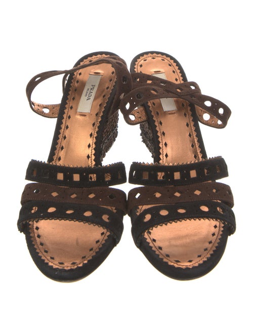 Prada Suede Keyhole Accent Espadrilles